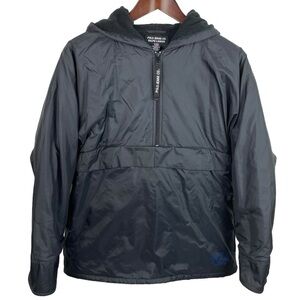 Polo Jeans Co. | Black Nylon Fleece Lined 1/4 Zip Pullover Jacket